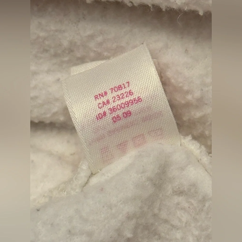 VS PINK VINTAGE Y2K FULL ZIP HOODIE WHITE RAINBOW BLING LOVE BROKEN HEART RARE M - Picture 11 of 11